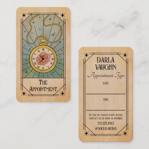 Pocket Watch Tarot Card Illustration Beauty