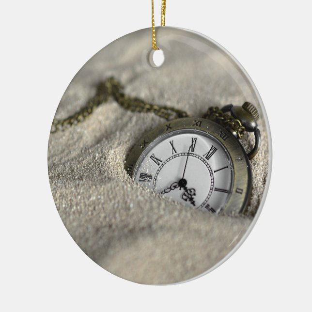 Pocket Watch  - The Sands of Time Ceramic Ornament (Left)