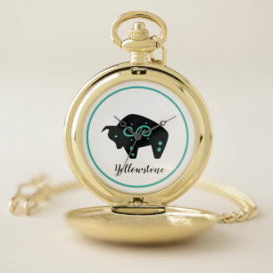 Pocket Watch-Yellowstone Buffalo Pocket Watch