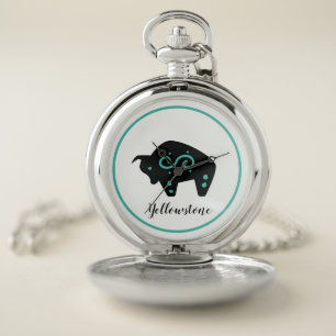 Pocket Watch-Yellowstone Buffalo Watch