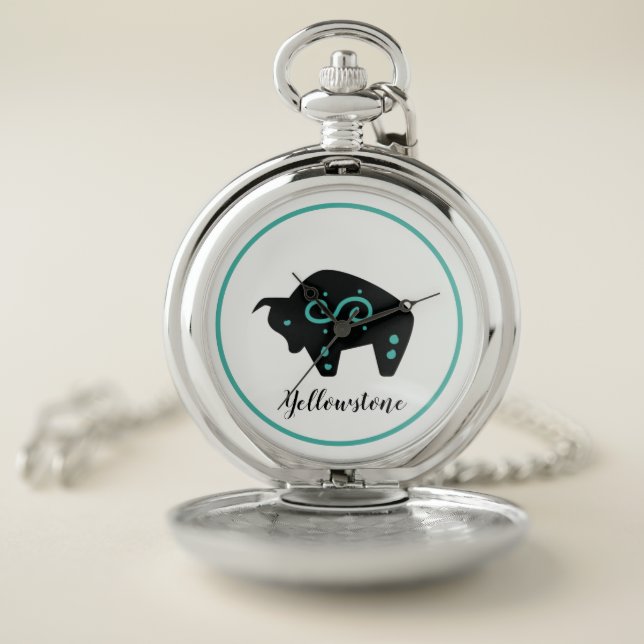 Pocket Watch-Yellowstone Buffalo Watch (Inside)