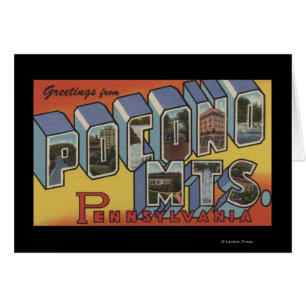 Pocono Mountains - Large Letter Scenes Cards
