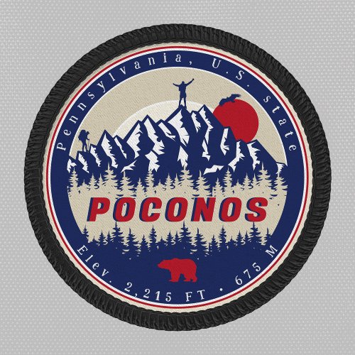 Pocono Mountains Pennsylvania Climbing Vintage 80s Patch