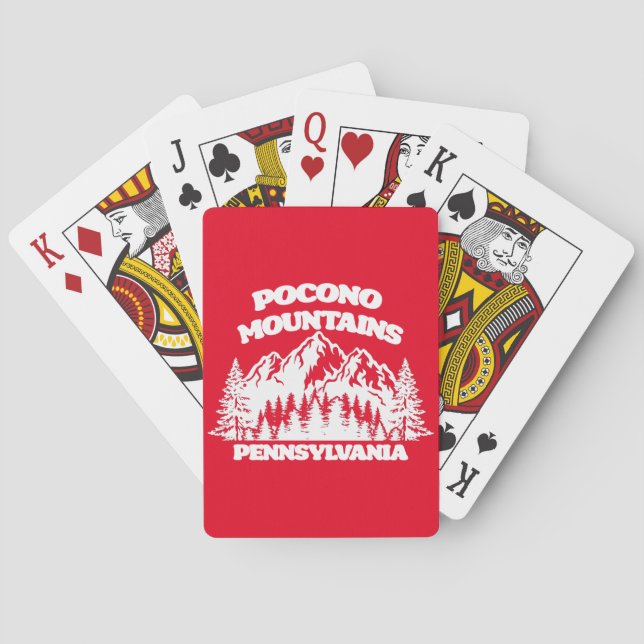Pocono Mountains Pennsylvania Poker Cards (Back)