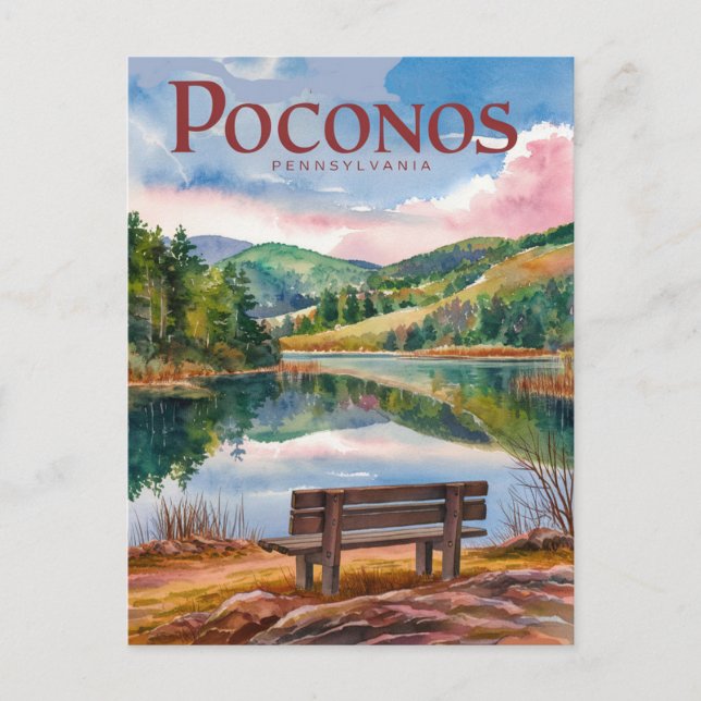 Pocono Mountains Pennsylvania Relax Postcard (Front)