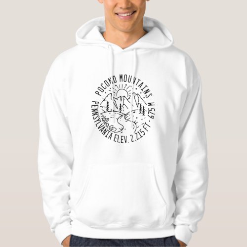 Pocono Mountains Pennsylvania _ Retro Souvenirs Hoodie