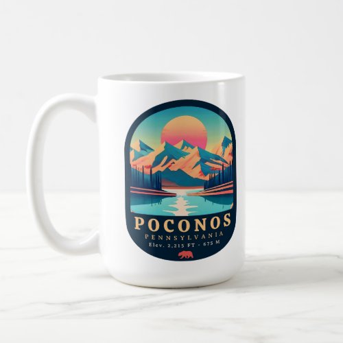 Pocono Mountains Pennsylvania Vintage Souvenirs Coffee Mug