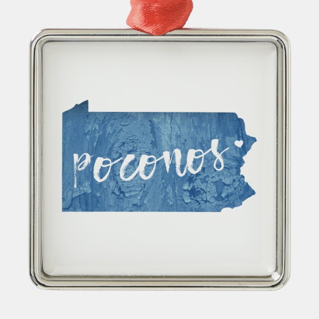 Poconos, Pennsylvania Metal Ornament (Front)
