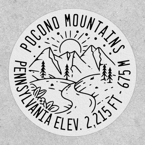 Poconos Pennsylvania PA Mountain Gift Retro Patch