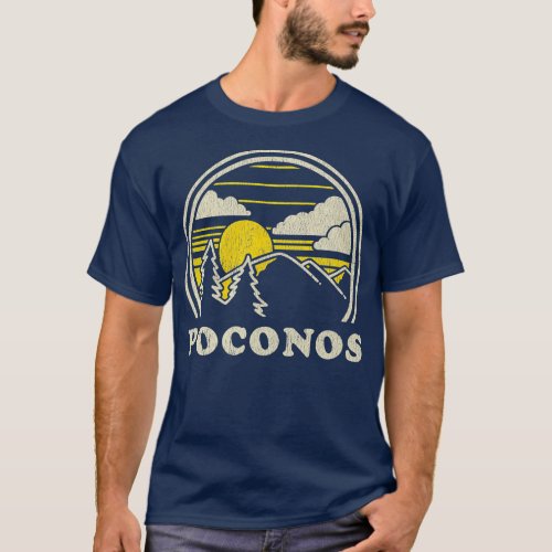 Poconos Pennsylvania PA  Vintage Hiking Mountains  T_Shirt