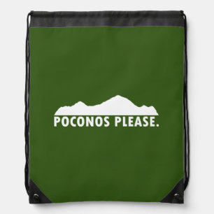 Poconos Please Drawstring Bag