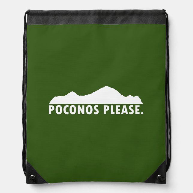 Poconos Please Drawstring Bag (Front)