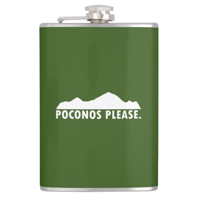 Poconos Please Flask (Front)