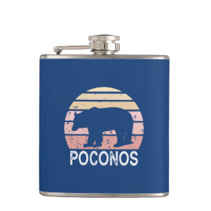 Poconos Retro Bear Flask
