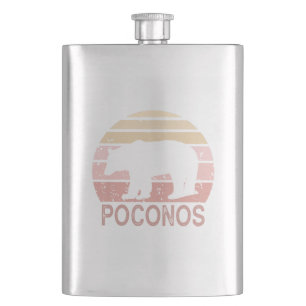 Poconos Retro Bear Flask