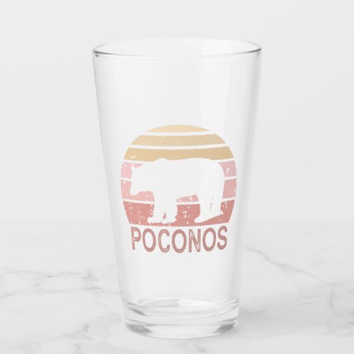 Poconos Retro Bear Glass