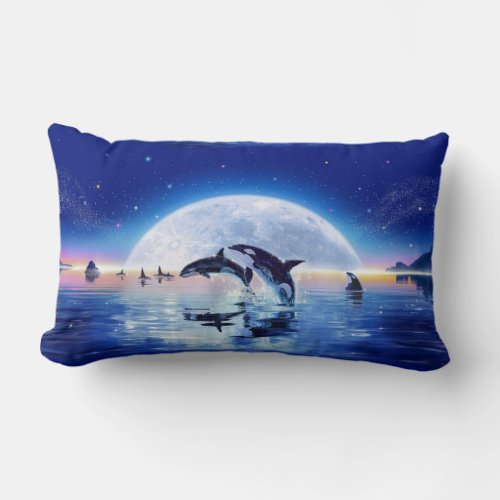 Pod of Orcas Lumbar Pillow