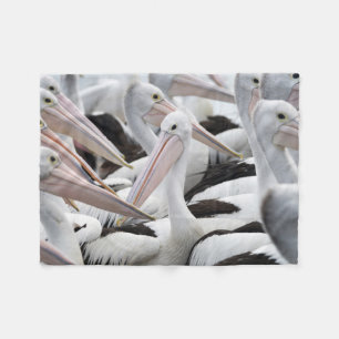 Pod of Pelicans Fleece Blanket