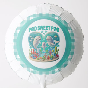 "Pod Sweet Pod" Whale Family Balloon