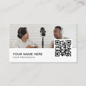 Podcast Business Cards Qr Code by _PixMe_ at Zazzle