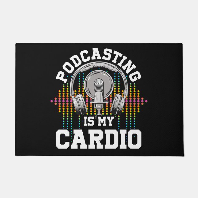 Podcast Content Creators Radio Show Podcasting  T- Doormat (Front)