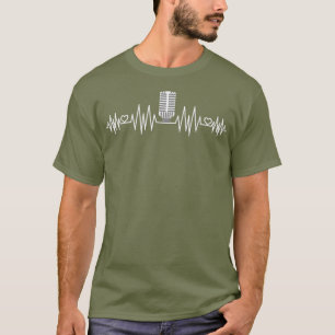 Podcast Heartbeat Podcaster Heart Beat Host T-Shirt