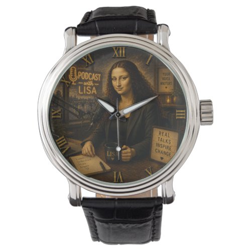 Podcast Host Funny Mona Lisa Watch