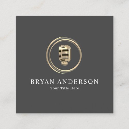 Podcast Host _ Old Microphone Business Card