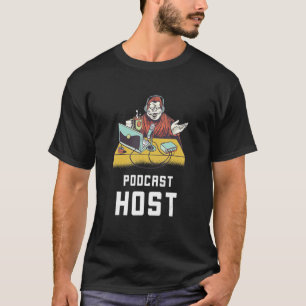 Podcast Host Podcast Headphone Podcaster Retro Mic T-Shirt