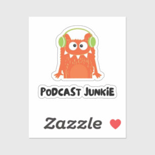 Podcast junkie sticker