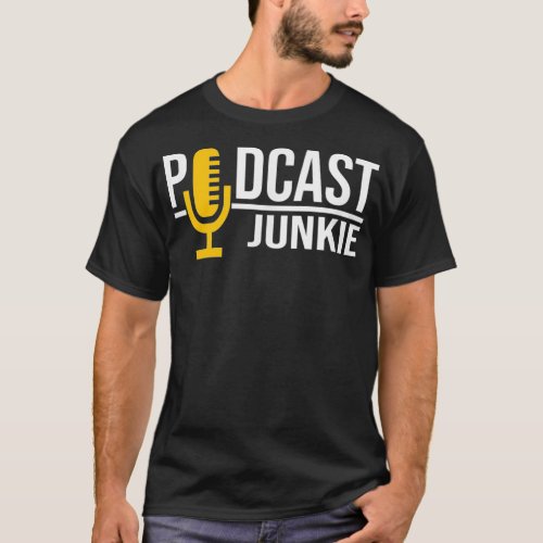 Podcast Junkie True Crime Murder Mysteries T_Shirt