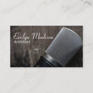 podcast microphone audio radio business card