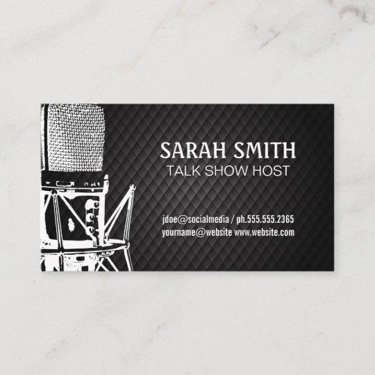 Podcast Microphone Business Card