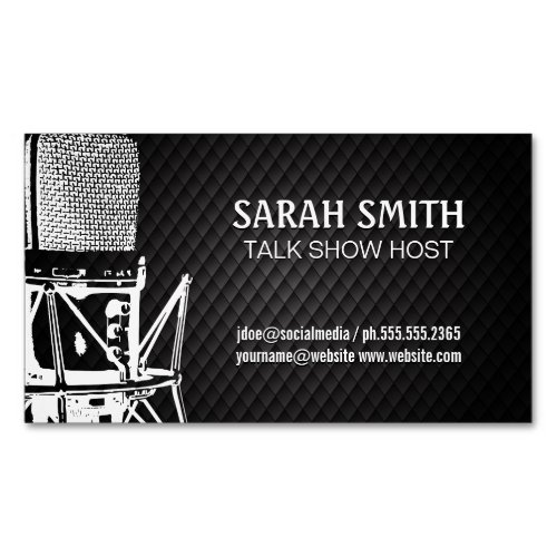 Podcast  Microphone Business Card Magnet