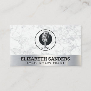 Podcast Old Microphone Business Card