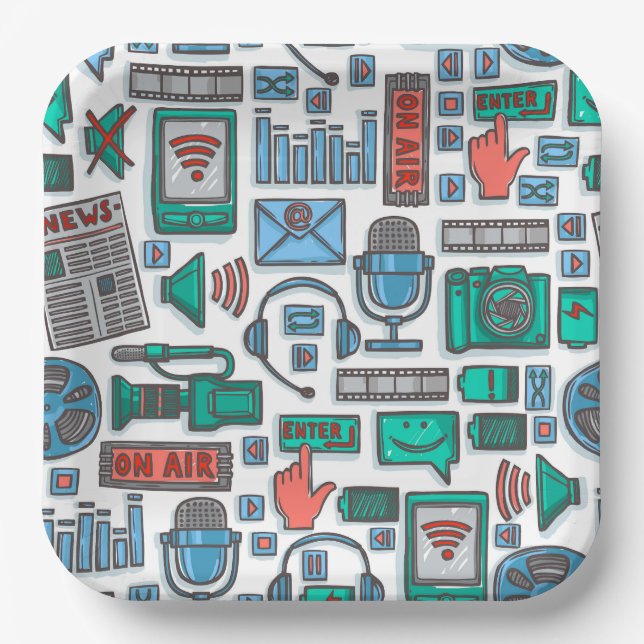 Podcast  paper plates (Front)