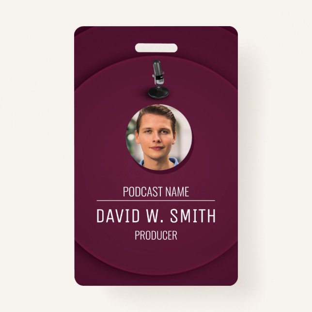Podcast Producer/Vocal Coach/Voice actor Badge (Front)