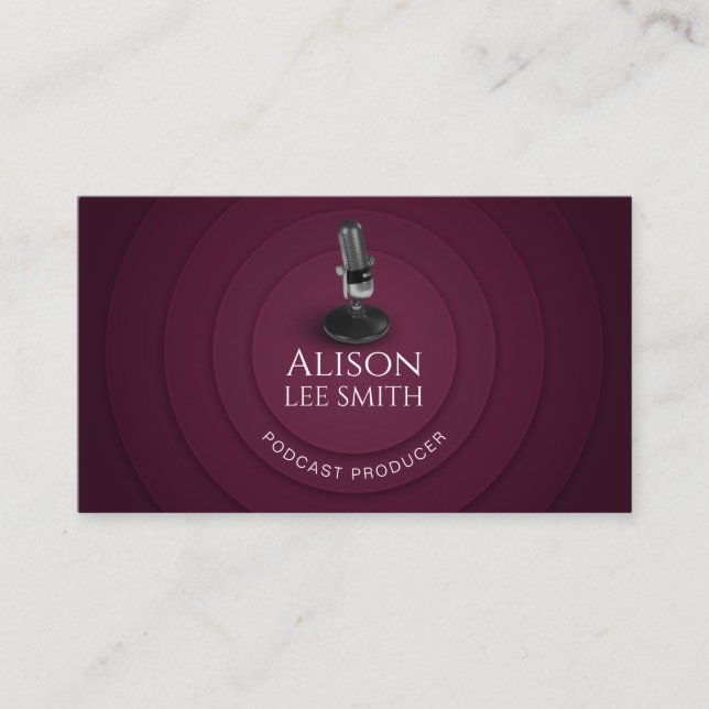 Podcast Producer/Vocal Coach/Voice actor Business Card (Front)