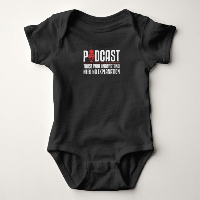 Podcast Those Who Understand for Podcasters Baby Bodysuit (Front)