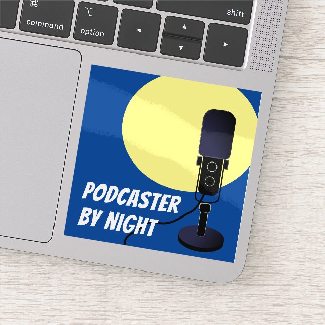 Podcaster By Night Sticker (Detail)