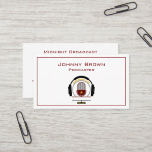 Podcaster DJ Disc Jockey Business Card