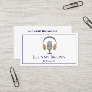 Podcaster DJ Disc Jockey Business Card