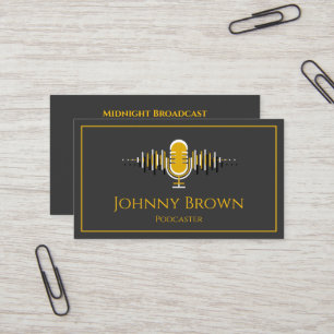 Podcaster DJ Disc Jockey Business Card