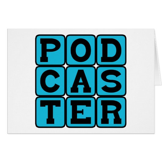 Podcaster, Radio Hobby Cards (Front Horizontal)