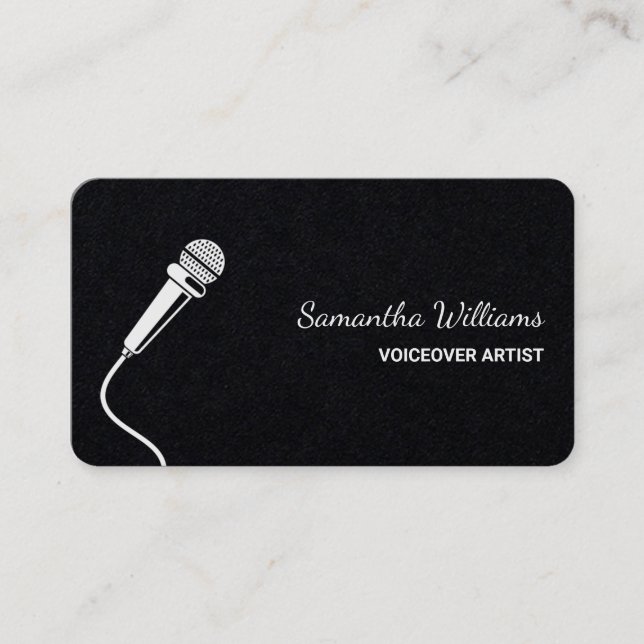 Podcaster Voiceover Artist Premium Business Card (Front)