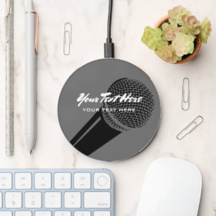 Podcasting and vlogging wireless phone charger