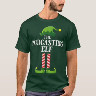 Podcasting Elf Matching Family Group Christmas T-Shirt