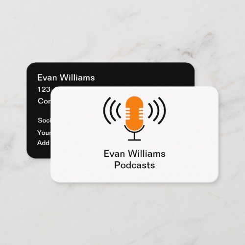 Podcasting Professional Medial Mogul Business Card