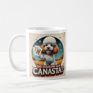 Poddle loves canasta game coffee mug
