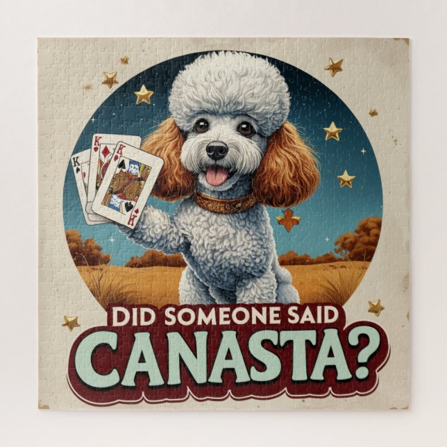 Poddle loves canasta game  jigsaw puzzle (Vertical)